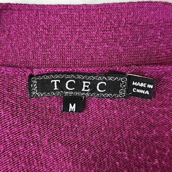 Womens Sz M Purple Angora Blend Lightweight Lagenlook Artsy Cardigan Sweater - Picture 3 of 12